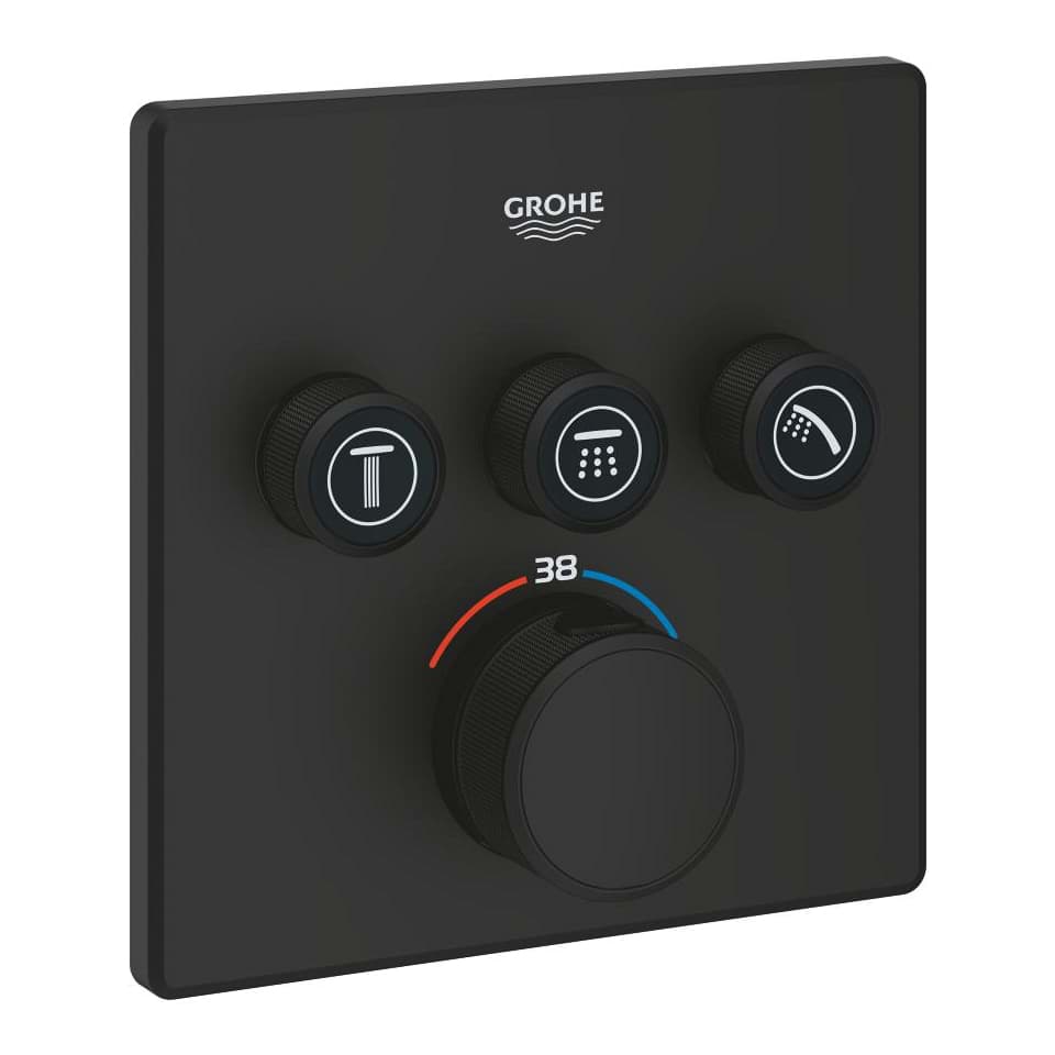 GROHE Grohtherm SmartControl termostat pod omítku, 3 funkce #102167KF00 - černá mat