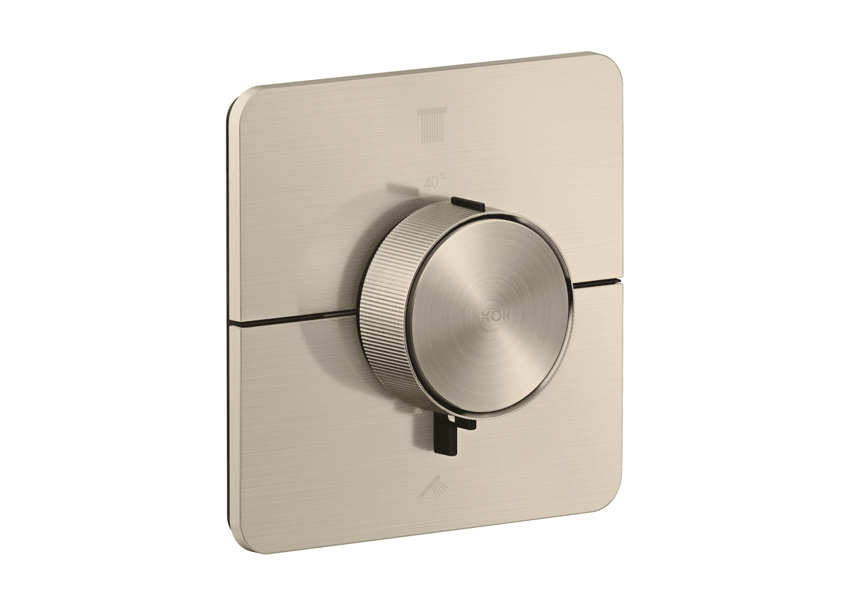 HANSGROHE AXOR ShowerSelect ID Termostat pod omítku, softsquare, pro 2 spotřebiče #36754820 - kartáčovaný nikl