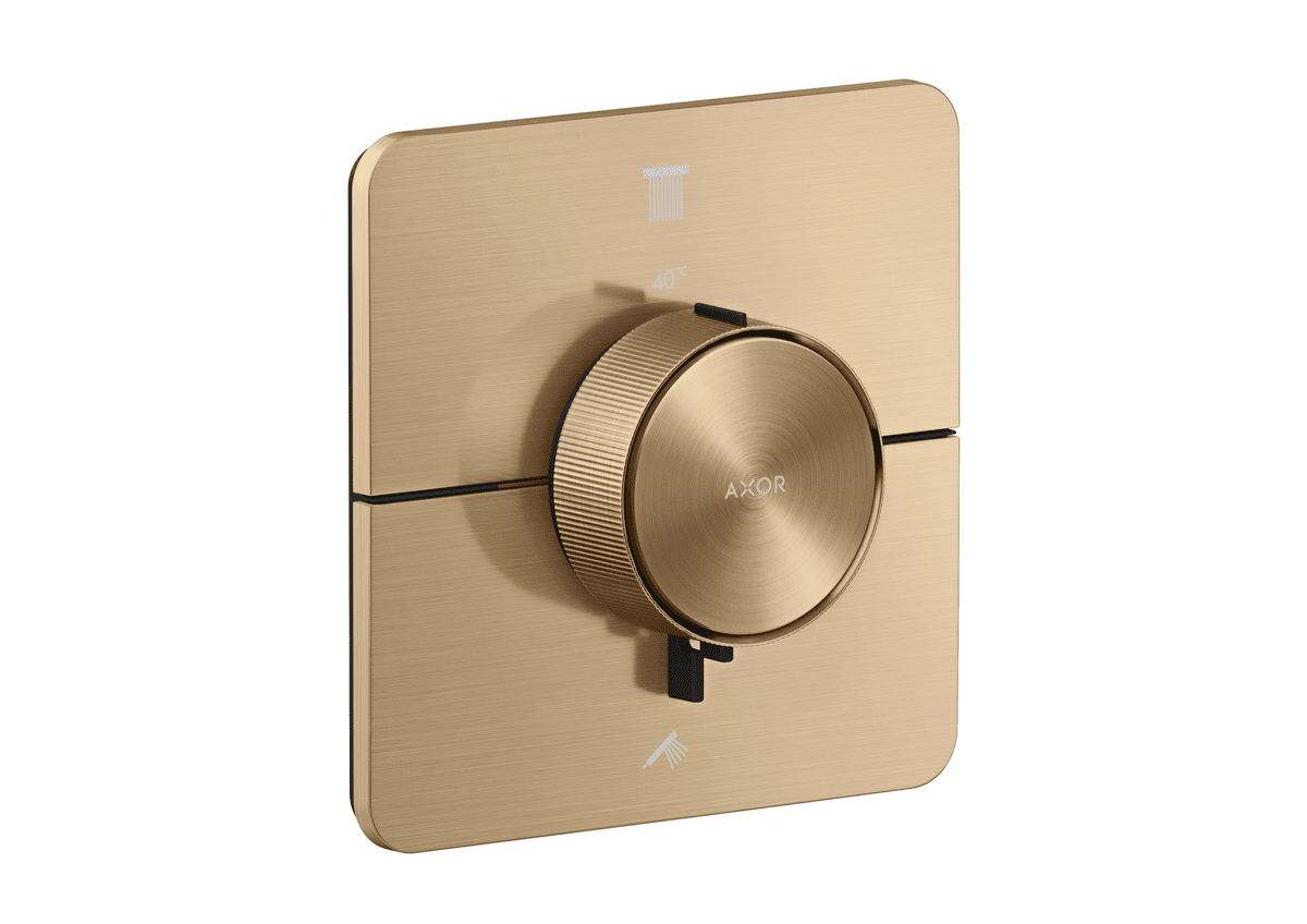 HANSGROHE AXOR ShowerSelect ID Termostat pod omítku, softsquare, pro 2 spotřebiče #36754140 - kartáčovaný bronz