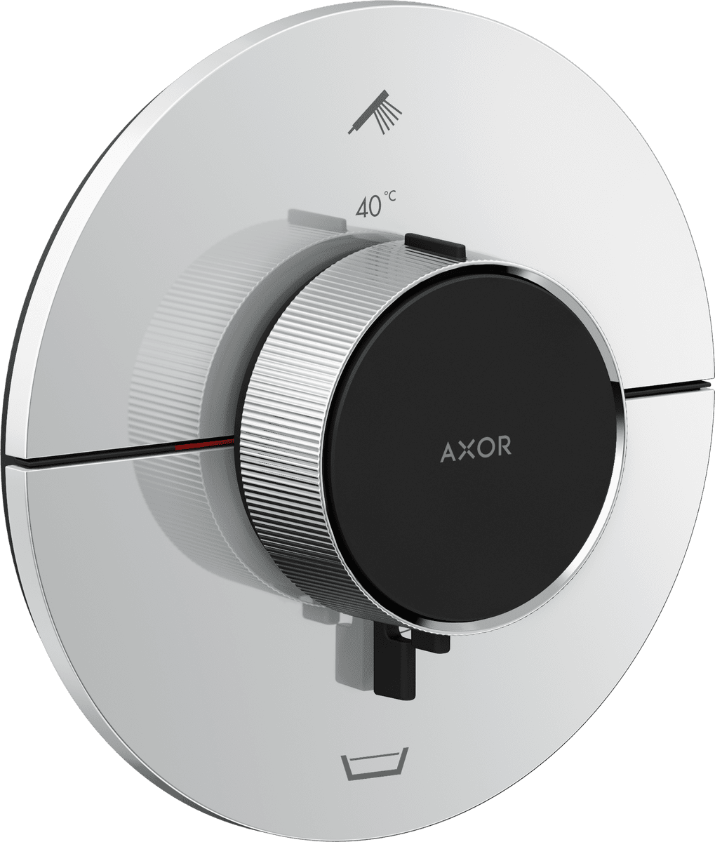HANSGROHE AXOR ShowerSelect ID Termostat pod omítku, kulatá verze, pro 2 spotřebiče se zabudovanou bezpečnostní kombinací podle EN1717, k vaně #36751000 - chrom