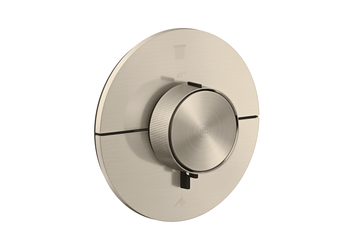 HANSGROHE AXOR ShowerSelect ID Termostat pod omítku, kulatá verze, pro 2 spotřebiče #36750820 - kartáčovaný nikl