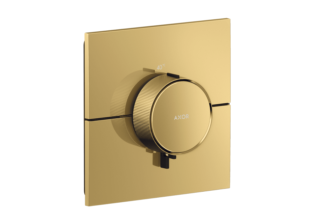 HANSGROHE AXOR ShowerSelect ID Termostat HighFlow pod omítku, hranatá verze #36774990 - leštěný vzhled zlata