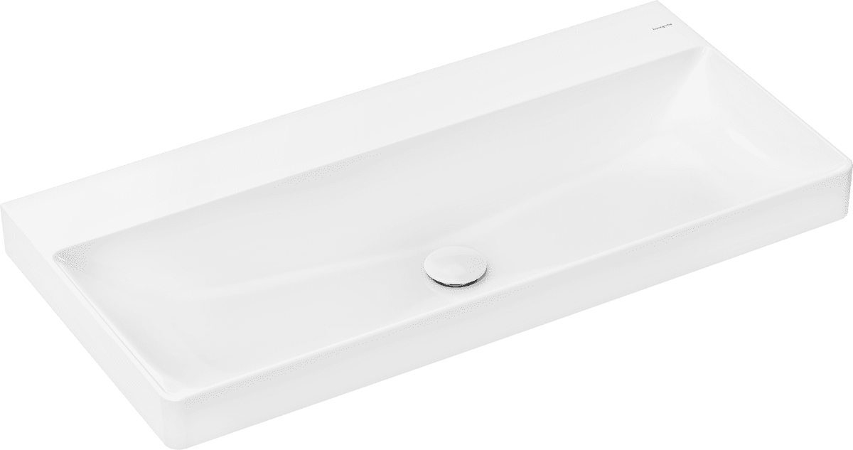 HANSGROHE Xelu Q Zápustné umyvadlo na desku 1000/480 bez otvoru pro baterii a bez přepadu, SmartClean #61041450 - bílá