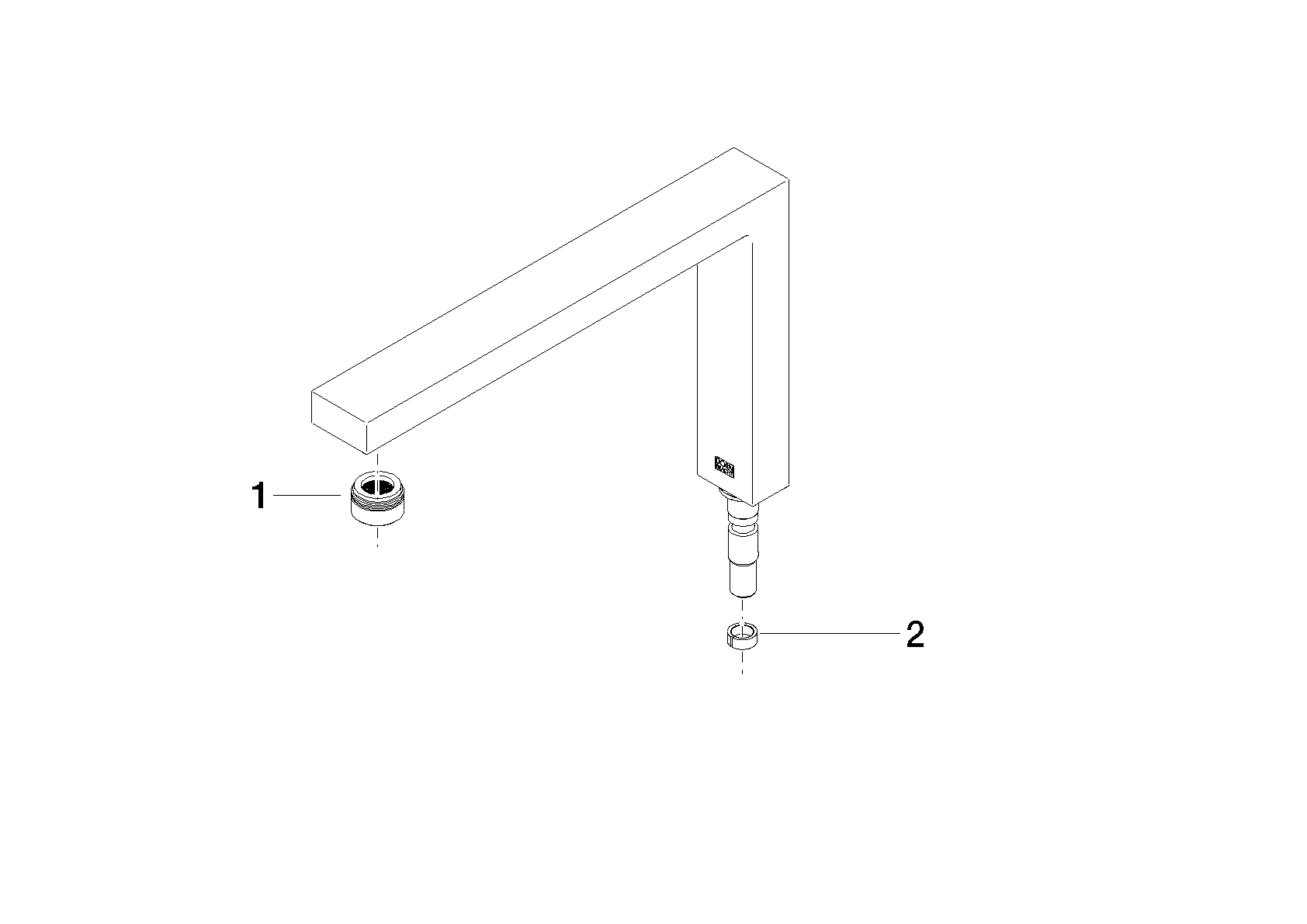 DORNBRACHT Výtok 272 x 171 x 36 mm, 5,7 l/min. - Kartáčovaná platina #90110618906-06