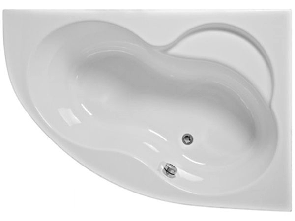 JIKA MIO vana asymetrická 170 x 105 cm, pravá, vč. podpory H2487110000001 - bílá