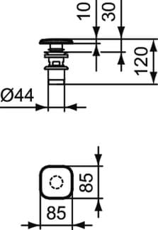 IDEAL STANDARD Otevírací ventil #T3629AA - Chrom