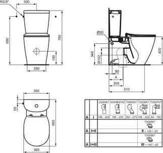 IDEAL STANDARD Připojení splachovací nádržky #E786101 - Bílá (Alpská), obrázek 19