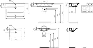 IDEAL STANDARD Connect Air nábytkové umyvadlo 640x460mm, s 1 otvorem pro baterii, s otvorem pro přepad (kulatý) #E028901 - Bílá (Alpine), obrázek 8