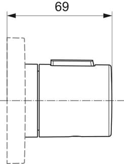 IDEAL STANDARD Rukojeť svazku Archimodule #A1545AA - Chrome, obrázek 1