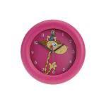 Nástěnné hodiny, průměr 26 cm, motiv žirafa, růžové