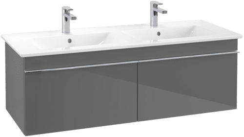 VILLEROY BOCH Venticello toaletní skříňka, 2 výsuvy, 1253 x 420 x 502 mm, lesklá šedá / lesklá šedá #A93901FP, obrázek 1