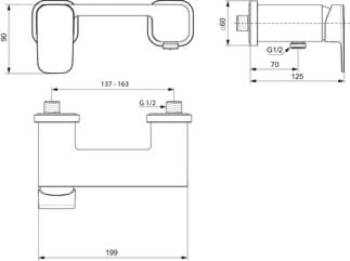 IDEAL STANDARD Odkrytá sprchová baterie Tonic II #A6337AA - chrom