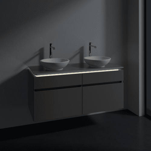 VILLEROY BOCH Legato toaletní skříňka, s osvětlením, 4 výsuvy, 1200 x 550 x 500 mm, Truffle Grey / Truffle Grey #B584L0VG, obrázek 3