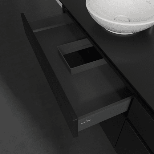 VILLEROY BOCH Legato toaletní skříňka, 4 výsuvy, 1600 x 550 x 500 mm, černý matný lak / černý matný lak #B60000PD, obrázek 7