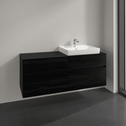 VILLEROY BOCH Toaletní skříňka Collaro, 4 výsuvy, 1400 x 548 x 500 mm, černý dub / černý dub #C08600AB, obrázek 2