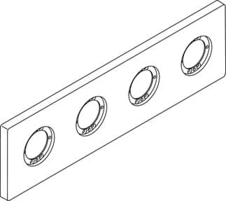 IDEAL STANDARD Archimodulová rozeta 349x100mm #A963735AA - chrom