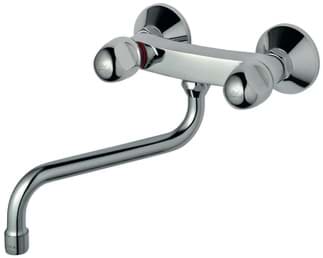 IDEAL STANDARD Kuchyňská nástěnná baterie Alpha, povrchová montáž, průmět 264-270 mm #B2042AA - chrom