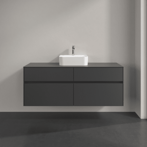 VILLEROY BOCH Toaletní skříňka Collaro, 4 výsuvy, 1400 x 548 x 500 mm, grafitová / grafitová #C10000VR, obrázek 3