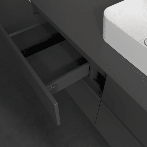 VILLEROY BOCH Toaletní skříňka Collaro, 4 výsuvy, 1400 x 548 x 500 mm, grafitová / grafitová #C10000VR, obrázek 7
