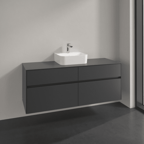 VILLEROY BOCH Toaletní skříňka Collaro, 4 výsuvy, 1400 x 548 x 500 mm, grafitová / grafitová #C10000VR, obrázek 2