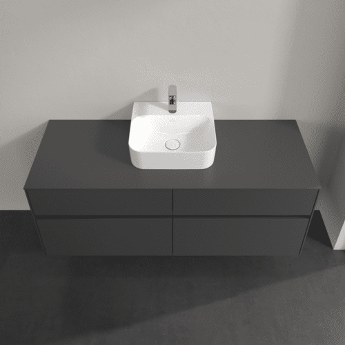 VILLEROY BOCH Toaletní skříňka Collaro, 4 výsuvy, 1400 x 548 x 500 mm, grafitová / grafitová #C10000VR, obrázek 4