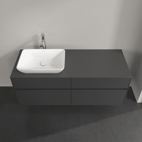 VILLEROY BOCH Collaro toaletní skříňka, s osvětlením, 4 výsuvy, 1400 x 548 x 500 mm, Grafit / Grafit #C117B0VR, obrázek 4