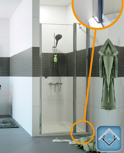 KREINER NAPOLI 2 křídlové dveře s pevným segmentem do niky 900 mm A23202.069.322