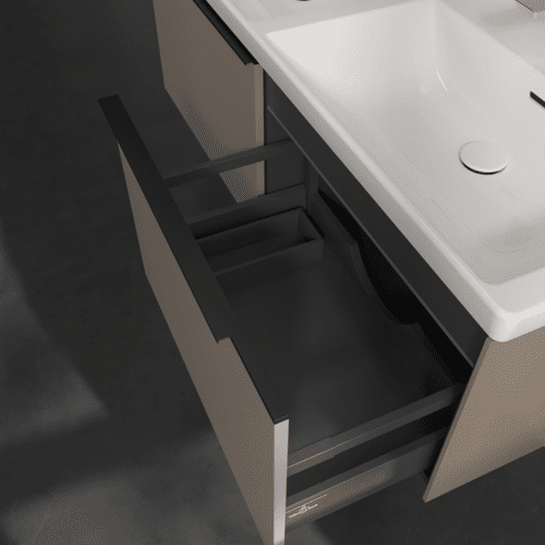 VILLEROY BOCH Subway 3.0 Vanity unit, s osvětlením, 2 výsuvy, 1272 x 429 x 478 mm, taupe #C567L1VM, obrázek 7