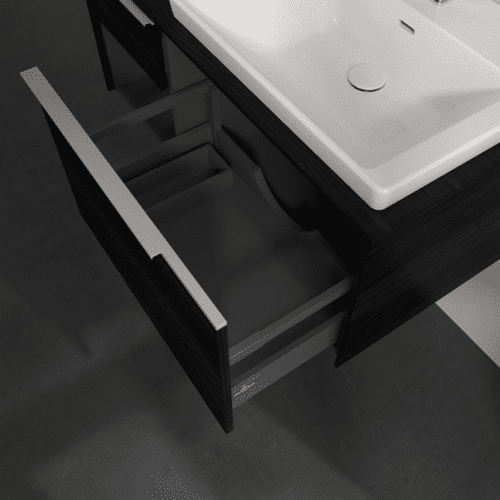 VILLEROY BOCH Subway 3.0 Vanity unit, 2 výsuvy, 1001 x 423 x 516 mm, černý dub / černý dub #C57100AB, obrázek 6