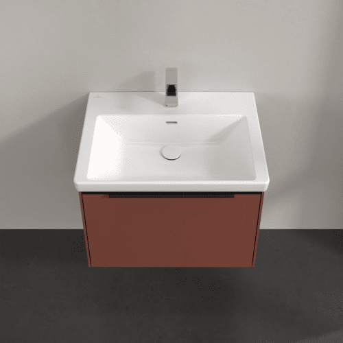 VILLEROY BOCH Subway 3.0 Vanity unit, 1 zásuvka, 622 x 429 x 478 mm, vínově červená #C57501AH, obrázek 4