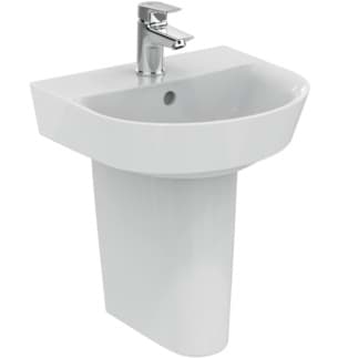 IDEAL STANDARD Connect Air umyvadlo s ručním oplachováním 400x350 mm, s 1 otvorem pro baterii, s přepadovým otvorem (kulatý) #E070101 - Bílá (Alpine)