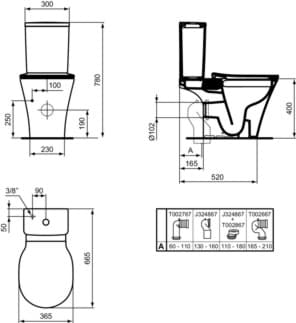 IDEAL STANDARD Splachovací nádržka Connect Air #E073401 - Bílá (Alpine), obrázek 2