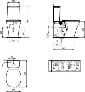 IDEAL STANDARD Splachovací nádržka Connect Air #E073401 - Bílá (Alpine), obrázek 3
