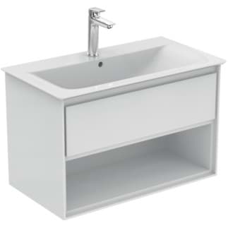 IDEAL STANDARD Connect Air toaletní skříňka 800x440 mm, s 1 výsuvnou zásuvkou Soft-Close #E0827B2 - bílá lesklá / bílá matná