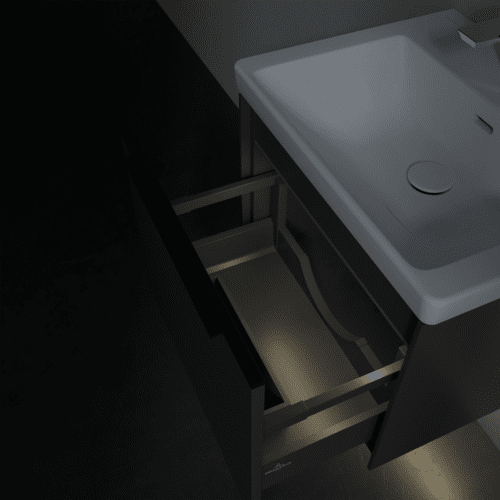VILLEROY BOCH Subway 3.0 Vanity unit, s osvětlením, 1 zásuvka, 523 x 429 x 448 mm, grafitová barva #C579L1VR, obrázek 8