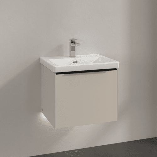 VILLEROY BOCH Subway 3.0 Vanity unit, s osvětlením, 1 zásuvka, 523 x 429 x 448 mm, Cashmere Grey #C579L1VN, obrázek 2