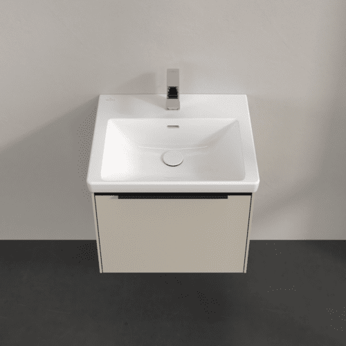 VILLEROY BOCH Subway 3.0 Vanity unit, s osvětlením, 1 zásuvka, 523 x 429 x 448 mm, Cashmere Grey #C579L1VN, obrázek 4