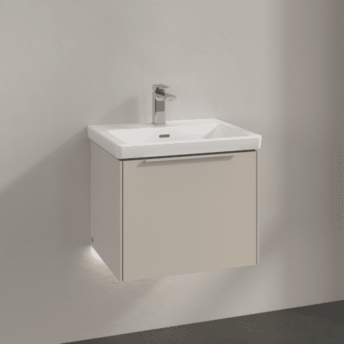 VILLEROY BOCH Subway 3.0 Vanity unit, s osvětlením, 1 zásuvka, 523 x 429 x 448 mm, Cashmere Grey #C579L2VN, obrázek 2