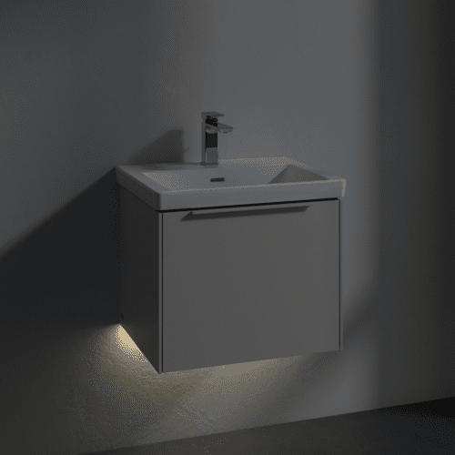 VILLEROY BOCH Subway 3.0 Vanity unit, s osvětlením, 1 zásuvka, 523 x 429 x 448 mm, Cashmere Grey #C579L2VN, obrázek 5