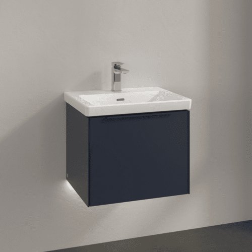 VILLEROY BOCH Subway 3.0 Vanity unit, s osvětlením, 1 zásuvka, 523 x 429 x 448 mm, Marine Blue #C579L2VQ, obrázek 2