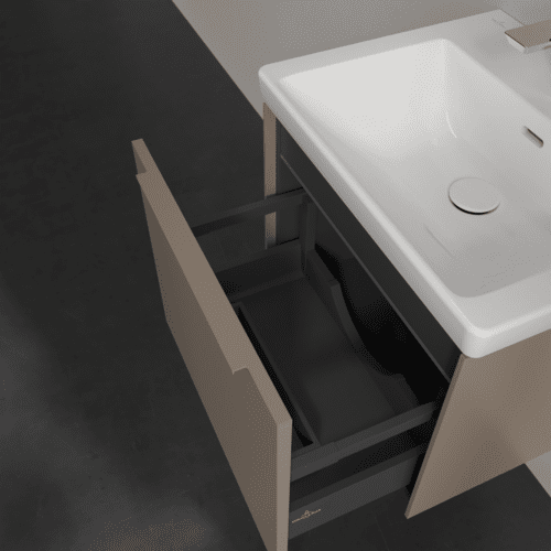 VILLEROY BOCH Subway 3.0 Vanity unit, s osvětlením, 1 zásuvka, 523 x 429 x 448 mm, taupe #C579L2VM, obrázek 7