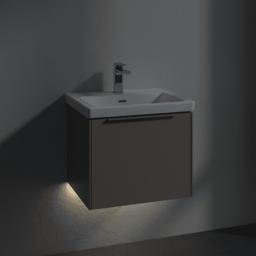 VILLEROY BOCH Subway 3.0 Vanity unit, s osvětlením, 1 zásuvka, 523 x 429 x 448 mm, taupe #C579L2VM, obrázek 5
