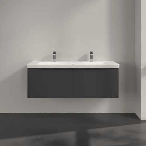 VILLEROY BOCH Subway 3.0 Vanity unit, 2 výsuvy, 1272 x 429 x 478 mm, grafitová barva #C60102VR, obrázek 4