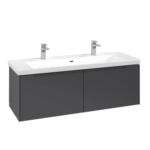 VILLEROY BOCH Subway 3.0 Vanity unit, 2 výsuvy, 1272 x 429 x 478 mm, grafitová barva #C60102VR