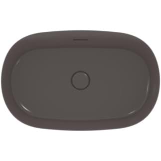 IDEAL STANDARD Mísa Ipalyss 600x380mm, bez otvoru pro baterii, s otvorem pro přepad (štěrbinová) #E1397V5 - břidlicově šedá