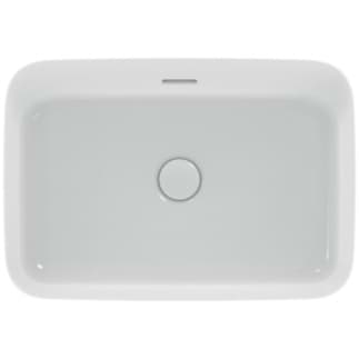 IDEAL STANDARD Mísa Ipalyss 550x380mm, bez otvoru pro baterii, s otvorem pro přepad (štěrbinová) #E2078V1 - hedvábně bílá