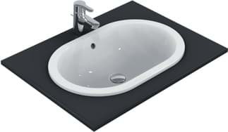 IDEAL STANDARD Connect vestavné umyvadlo 620x410mm, bez otvoru pro baterii, s otvorem pro přepad (kulatý) #E504901 - Bílá (Alpine)
