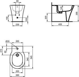 IDEAL STANDARD Connect Air Standbidet #E233401 - White (Alpine), obrázek 4