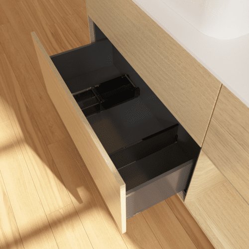 VILLEROY BOCH Toaletní skříňka Finion, s osvětlením, 3 výsuvy, 1200 x 603 x 501 mm, dubová dýha / dubová dýha / sklo bílé matné #F401PCPC, obrázek 7