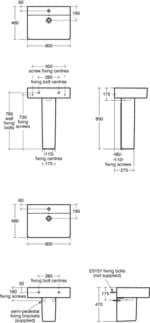 IDEAL STANDARD Connect wall pillar #E711301 - White (Alpine), obrázek 6